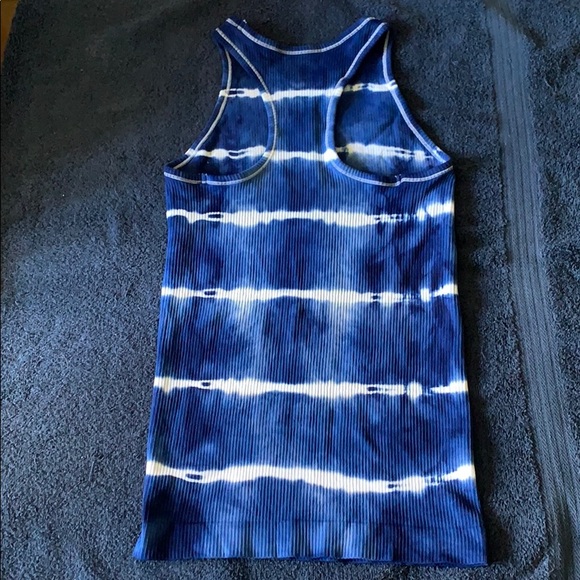 Athleta Blue w/White Tie Dye Tank Top XS - Picture 2 of 3